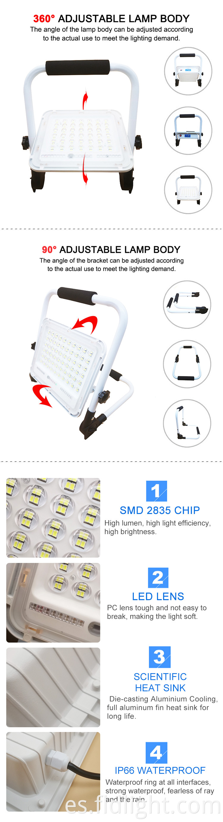  led rechargeable lights